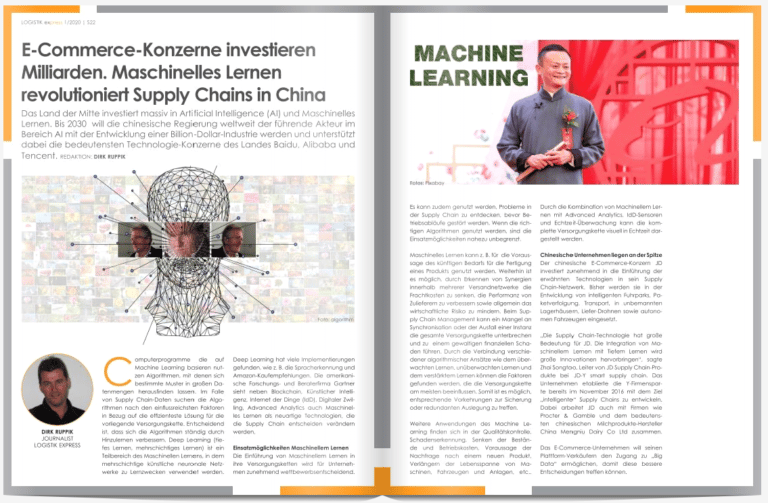 E-Commerce-Konzerne investieren Milliarden. Maschinelles Lernen revolutioniert Supply Chains in China