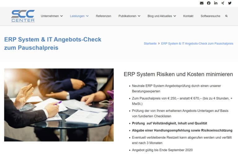 ERP System & IT Angebots-Check für Digitalisierungsprojekte zum Pauschalpreis durch das SCC-Center