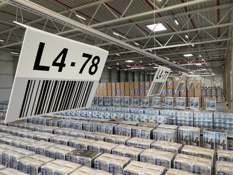 Lagerkennzeichnung im neuen Logistikzentrum von Scheppach