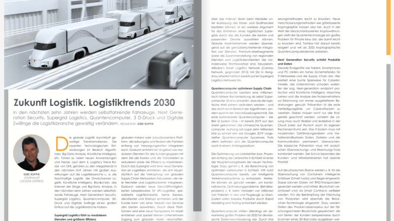 Zukunft Logistik. Logistiktrends 2030