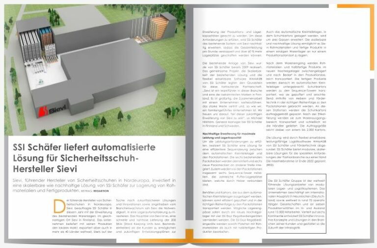 SSI Schäfer liefert automatisierte Lösung für Sicherheitsschuh-Hersteller Sievi