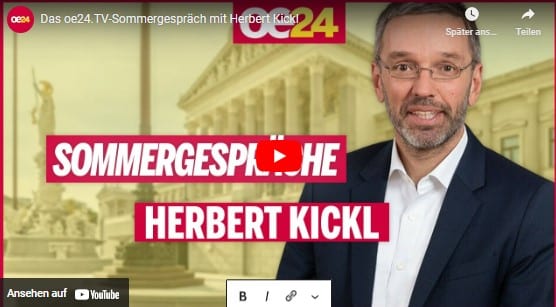 oe24.TV-Sommergespräch mit Herbert Kickl