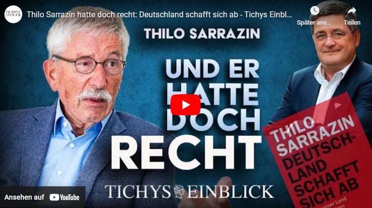 Thilo Sarrazin hatte doch recht: Deutschland schafft sich ab – Tichys Einblick Talk