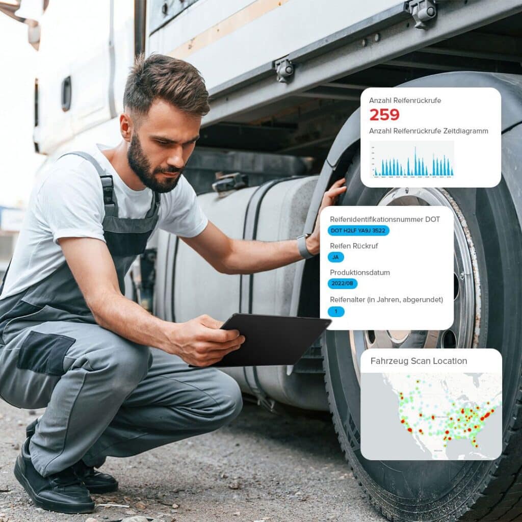 Anyline Data-Intelligence-Plattform für die Analyse von Fahrzeug- und Reifendaten