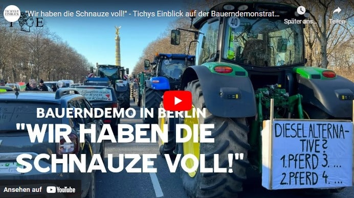 Tichys Einblick auf der Bauerndemonstration in Berlin