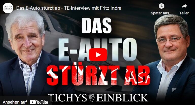 Das E-Auto stürzt ab – TE-Interview mit Fritz Indra